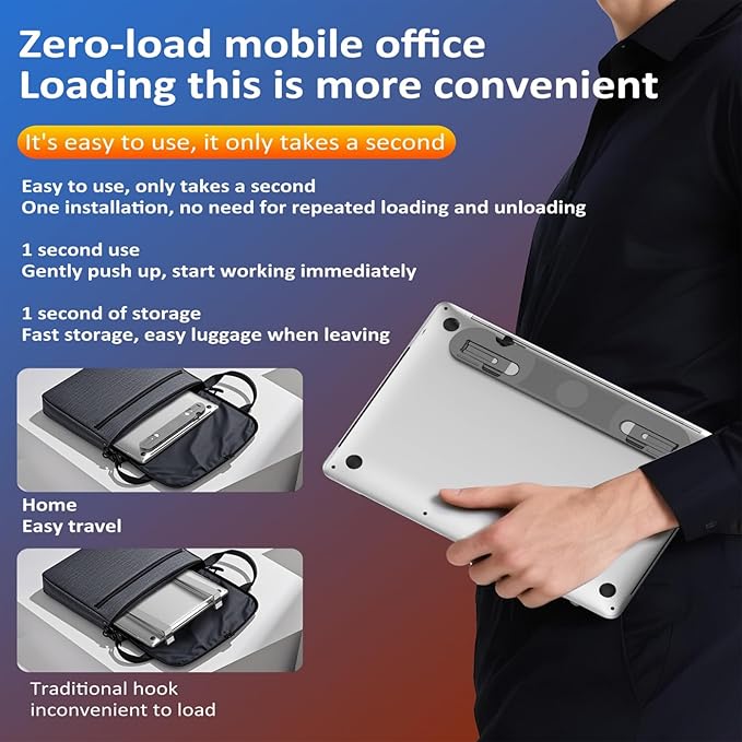 Aluminum USB C Laptop Stand 7 Port Expansion Adapter 4K60Hz 100W Charging Gigabit Ethernet Card Reader Foldable Computer Type C Docking Station