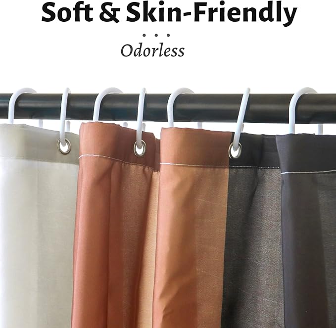 Mid Century Shower Curtain, Brown Modern Boho Neutral Arch Geometric Machine Washable Waterproof for Bathroom Bathtub with 12 Hooks 72x72
