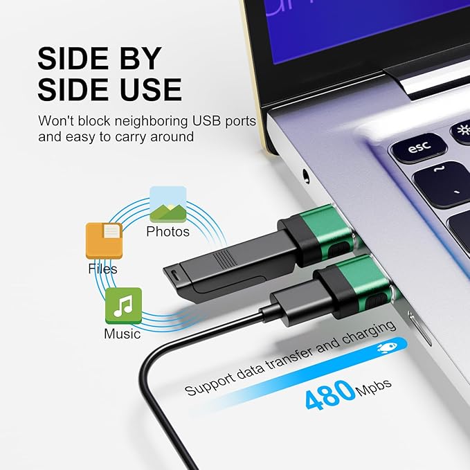 USB to USB C Adapte Multi Color 8-Pack,USBC Female USBA Male Adapter,USB-A Charger Type-C Cable Converter for iPhone 17 16 15 14 Plus Pro Max,iPad Pro Air 4 Mini 6,Samsung S25 S24 S23