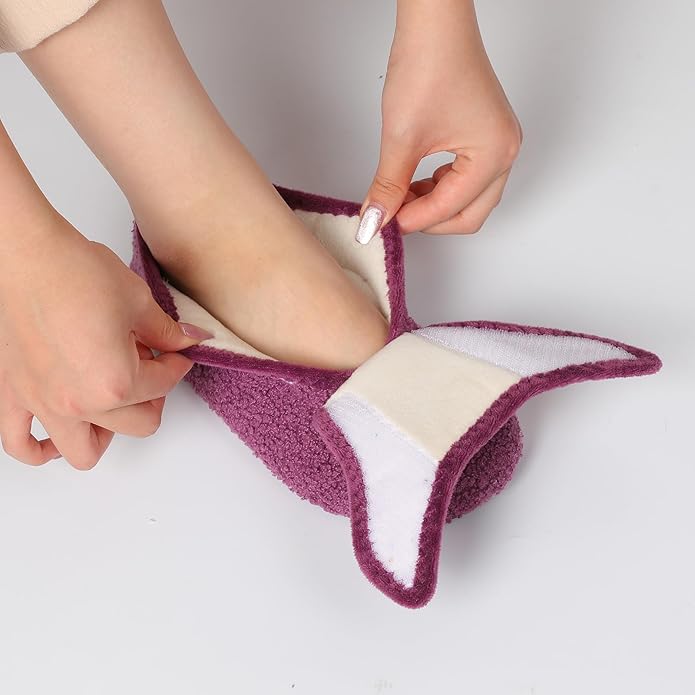 BARERUN Slippers for Women Men Wide House Diabetic Shoes for Women Men Warm Arthritis Edema Swollen Neuropathy Socks Slip on Adjustable Fuzzy Comfy Soft Womens Mens Bedroom Sliipers