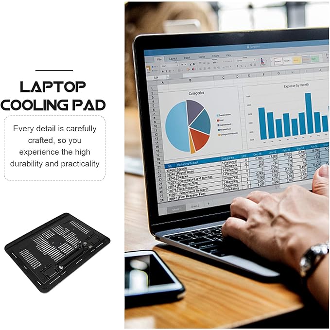 Gadpiparty Gaming Laptop Cooling Pad Laptop Stand for Desk with Quiet Fans Multipurpose Notebook Holder Compatible with Tablets for Home and Office Use