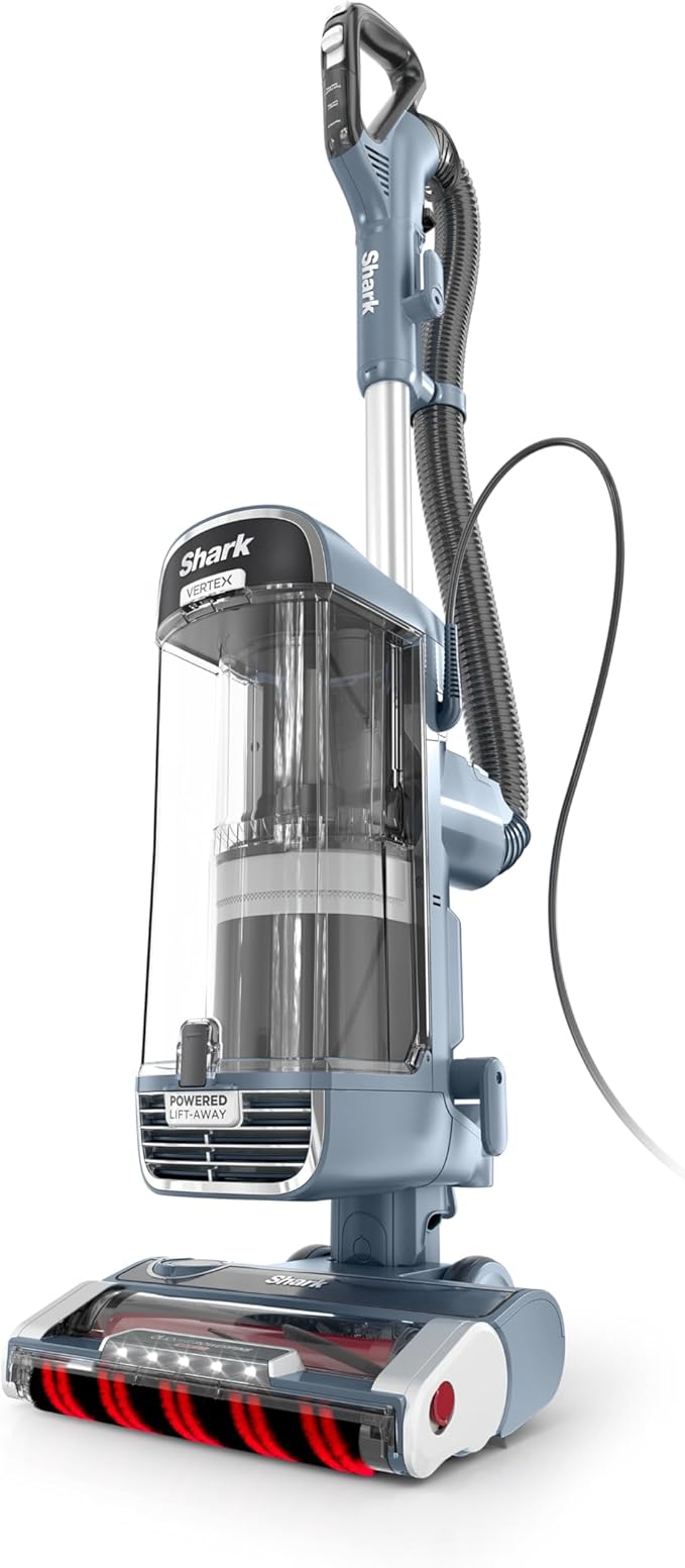 Shark Performance Powered Lift-Away Upright Vacuum, Ultra-Powerful Suction, No Hair Wrap, LED Headlights, Pet Hair Pickup, Carpets & Hardfloors, Odor Neutralizer Technology, Nordic Blue, UV2500
