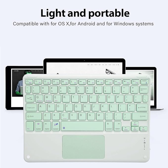 SUNGOOYUE Ultra Slim Keyboard with Touchpad 78 Keys Keyboard Portable Keyboard for Smart Phones Tablets Laptops ()