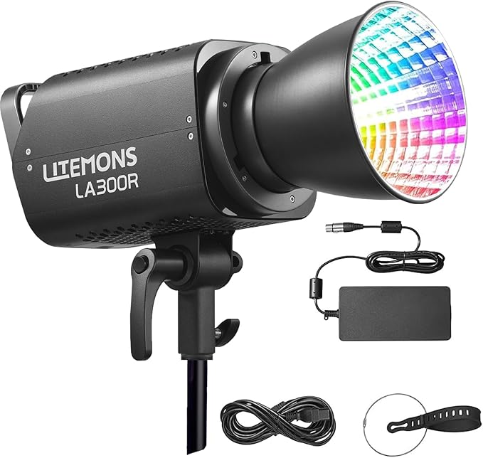 Godox LA300R RGB Video Light 330W Full-Color LED Light,Support NFC and APP Control for Video Photography & Vlogging (Black)