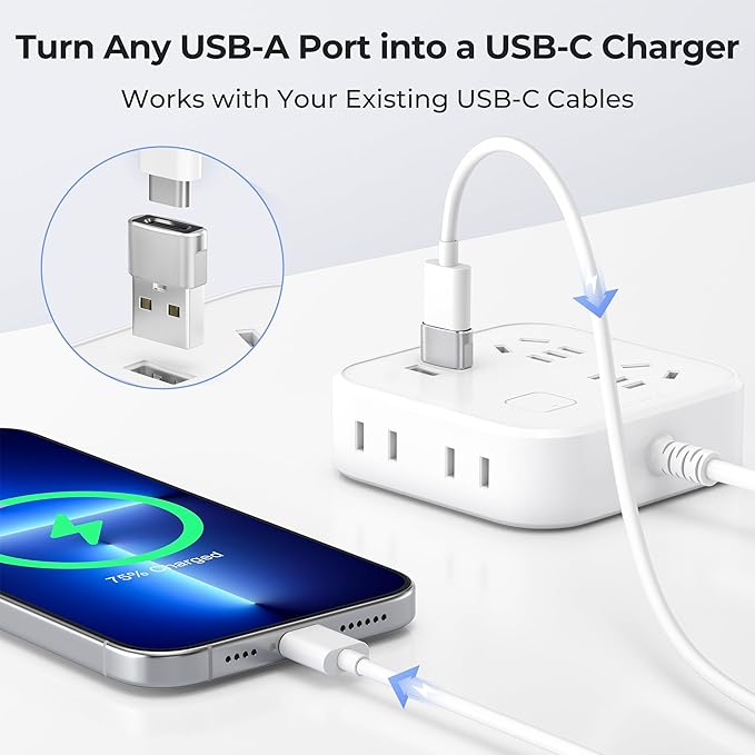 Basesailor USB to USB C Adapter 3 Pack,Type C Female A Male Charger Converter for Apple Watch Ultra iWatch 8 7 SE,iPhone 15 14 13 12 Pro,Airpods 2,iPad 8th 9th 10th Air 4th 5th Mini 6th Generation,OTG