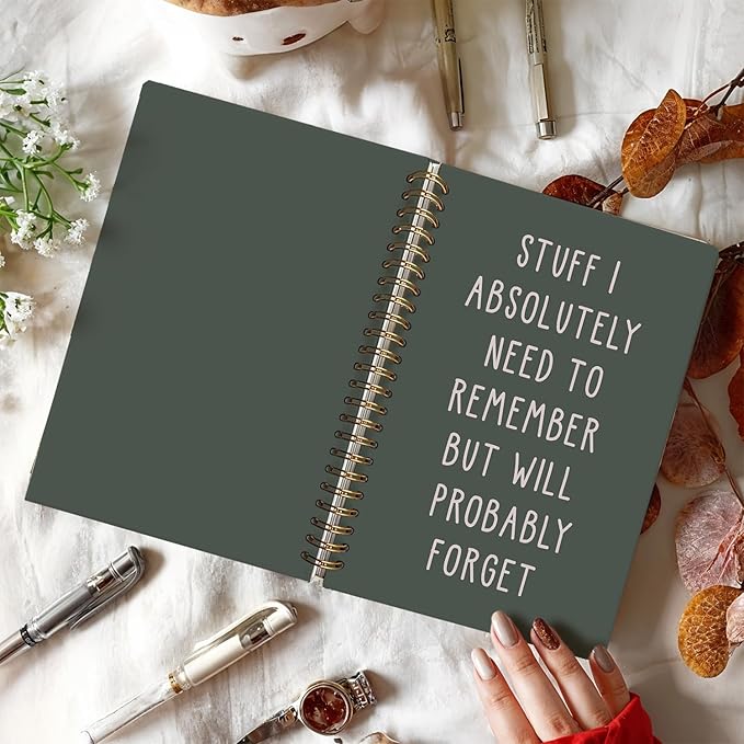 LIANGW Funny Dark Green Notebooks for Work, Funny Work Gifts for Coworkers & Boss, Coworker Office Gifts for Men Women, Fun Spiral Notebooks Journals for Writing, Funny Office Supplies 5.5x8.3 Inch