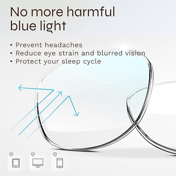 IBOANN Blue Light Glasses for Woman/Men, Fashion Blue Light Glasses Men, Fake Glasses Help Reduce Screen Fatigue