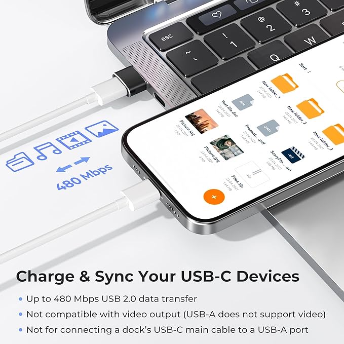 Basesailor USB to USB C Adapter 3 Pack,Type C Female to USB A Male Cable Converter for MacBook Pro,iMac,PC,Laptop,Computer,Samsung Galaxy Note 20 S20 S21 S22 S23,Google Pixel 5 4 4A 3 3A 2 XL,OTG