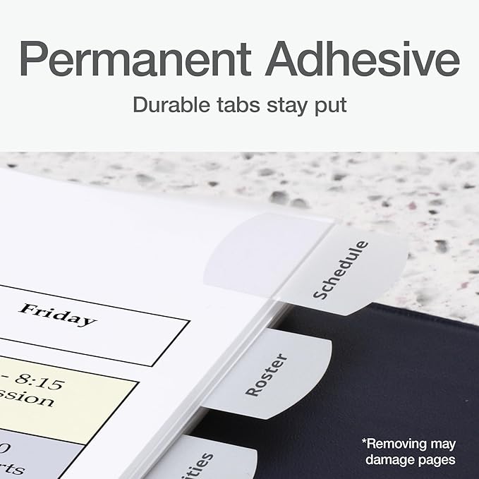 Redi-Tag Products - Redi-Tag - Laser Printable Index Tabs, 1 1/8 in, White, 100/Pack - Sold As 1 Pack - Create permanent professional-quality indexes. - Sturdy plastic self-adhesive tabs attach to any page. - Templates compatible with Windows version o...