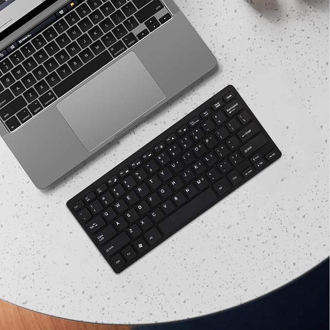 Compact Quiet Keyboard for Laptop, USB Lightweight Keypad - Portable Ultra-Slim Typing Device for Laptop Tablet Men Women