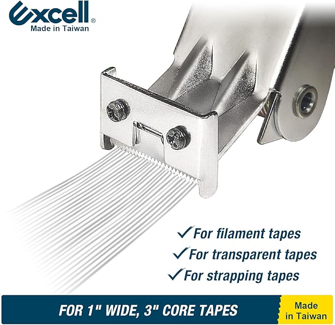Excell Packing Tape Dispenser (1" Wide) Hand Held Tape Dispensers, Strapping Tape Dispensers Use for Home, Office, Store and Warehouse
