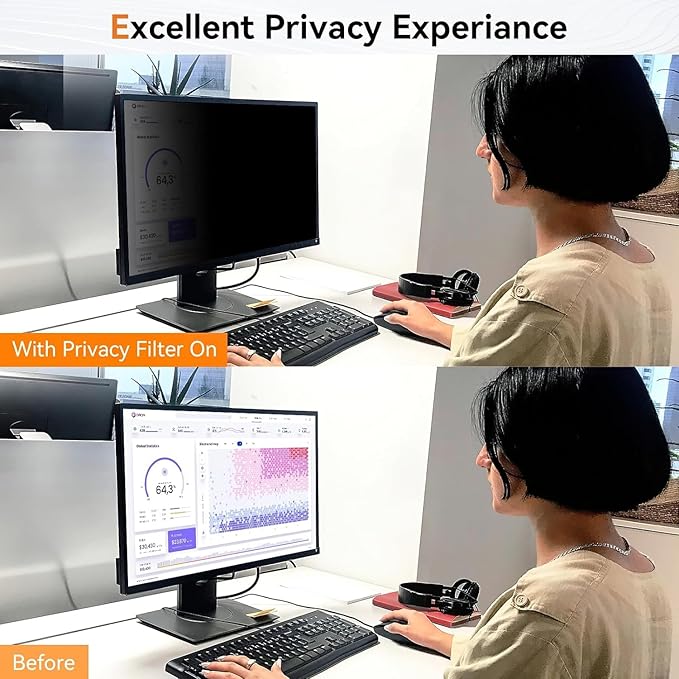 [5-Pack] 19 Inch Computer Privacy Screen for 5:4 Widescreen Monitor, Anti Glare Anti-UV Eye Protection Desktop PC LED Monitor Filter, Removable Anti-Scratch Screen Film 19in