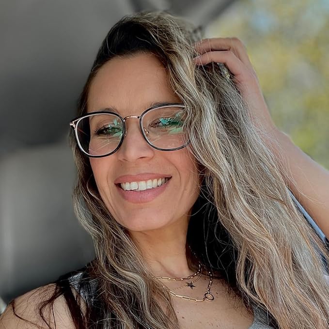 GUDVUE Blue Light Glasses, Computer/Gaming/TV/Phones Glasses for women, Anti Glare/UV400/Eye Strain