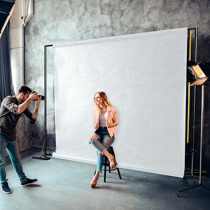 Backdrop Stand,10x7Ft Photo Backdrop Stand Photo Video Studio,Heavy Duty Square Backdrop Stand for Parties Wedding Photography Baby Shower Festival Decoration,Black
