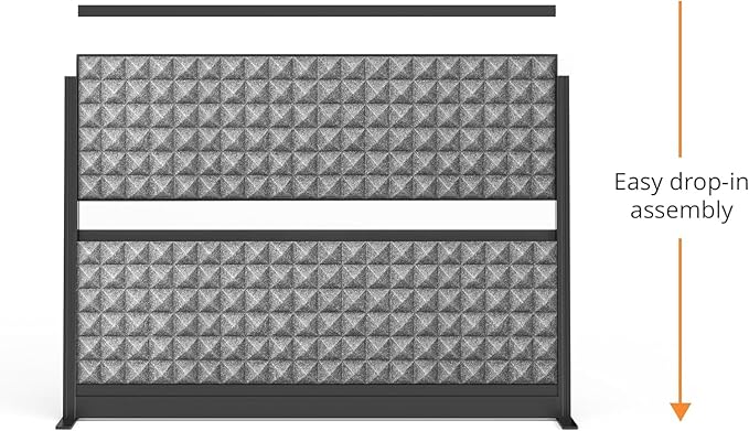 Stand Up Desk Store Studio Modular Wall and Sound Absorbing Room Divider | Sound Dampening Acoustic Panels for Office Cubicle | Noise Reduction and Noise Canceling Office Partition (70'' x 48'')