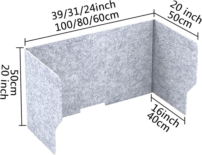Portable Acoustic Desk Dividers 2Pack Collapsible Soundproof Partitions Privacy Screens for Office Classroom SchoolCustomizable & Easy to Set Up