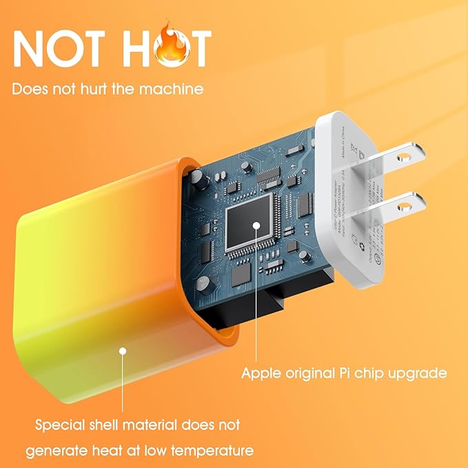 4Pack USB C Charger Block 20W, iGENJUN for Phone Fast Charger Wall Charger with PD 3.0, Compact Type C Power Adapter for Phone 16/15/14, Galaxy, Pixel, AirPods Pro