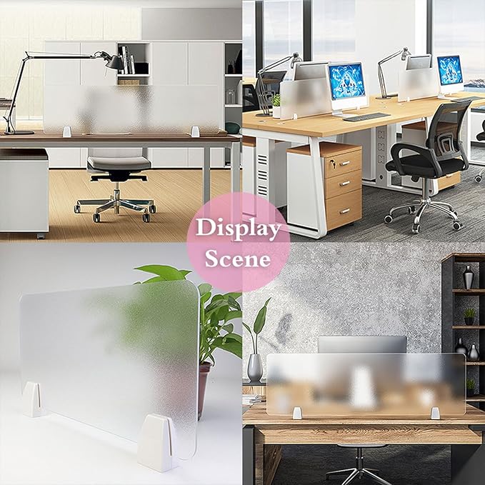 Desk Divider Panel, Acrylic Acoustic Separator for Privacy, Noise Reduction, Office & School Use, Visual Distraction Screen, Enhance Focus, Soundproof Partition