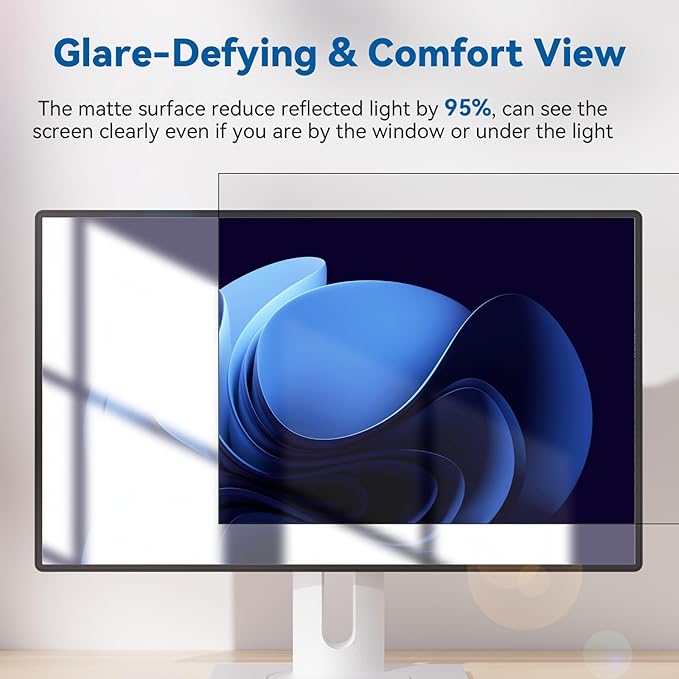 [2-Pack] Magnetic 21.5 Inch Computer Privacy Screen Protector for 16:9 Monitor, Removable 21.5in Private Filter for Anti Glare Block Blue Light, Screen Cover Shield Office Shade for Desktop TV Monitor