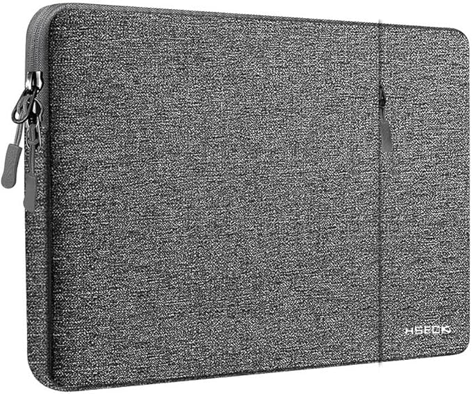 Hseok Laptop Case 15.6 Inch Sleeve, Shockproof Protective Water Repellent with Accessory Pocket,Compatible with Mac Pro 16 inch 2025-2019, Sleeve Bag for Most 15 15.6 16 Notebooks,Dark Gray&Gray