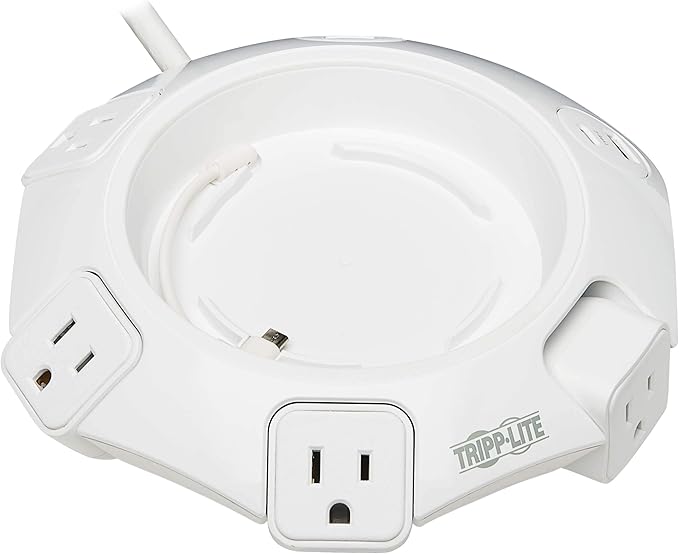 Tripp Lite Conference Surge Protector, 4 NEMA 5-15R Outlets, USB-C & 3 USB-A Ports, Micro-USB, 8 ft. Cord (TLP48USBCUFO)