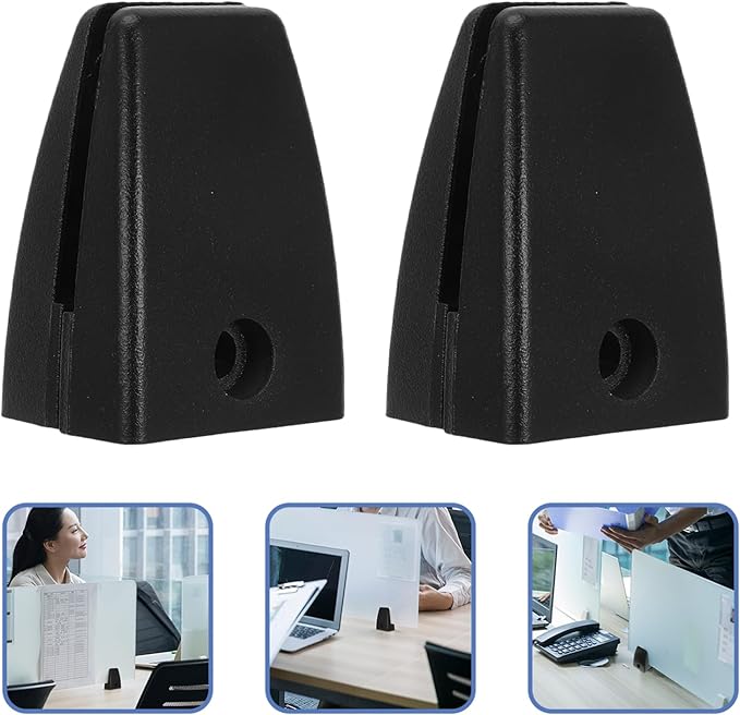 2pcs Desk Divider Clips Mobile Clip Office Partition Clamp Sneeze Guard Soundproof Baffle Privacy Panel
