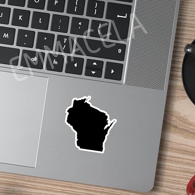 (3PCS) Wisconsin State Map Stickers, US State Stickers - Waterproof Vinyl Decals for Tumblers, Water Bottles, Laptops, Books, Scrapbooks, Great for Wisconsin Lovers 3 x 2.7 Inch