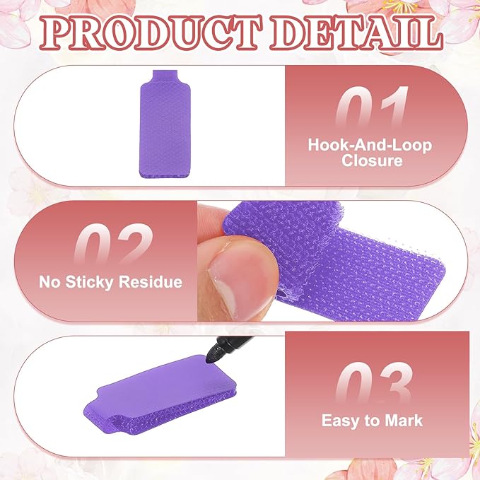 PATIKIL 3.5 x 0.8 Inch Cable Labels, 32 Pcs Electronic Cable Identification Tags Nylon Write on Wire Labels Rectangle Cord Tags Labeling for Electronics Management Organization, Purple