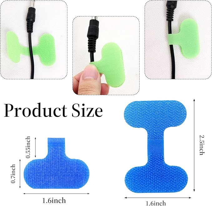 56 Pcs Cable Labels Self-Adhesive Cord Wire Labels 8 Colors Writable Cord Tags for Office Management and Classify