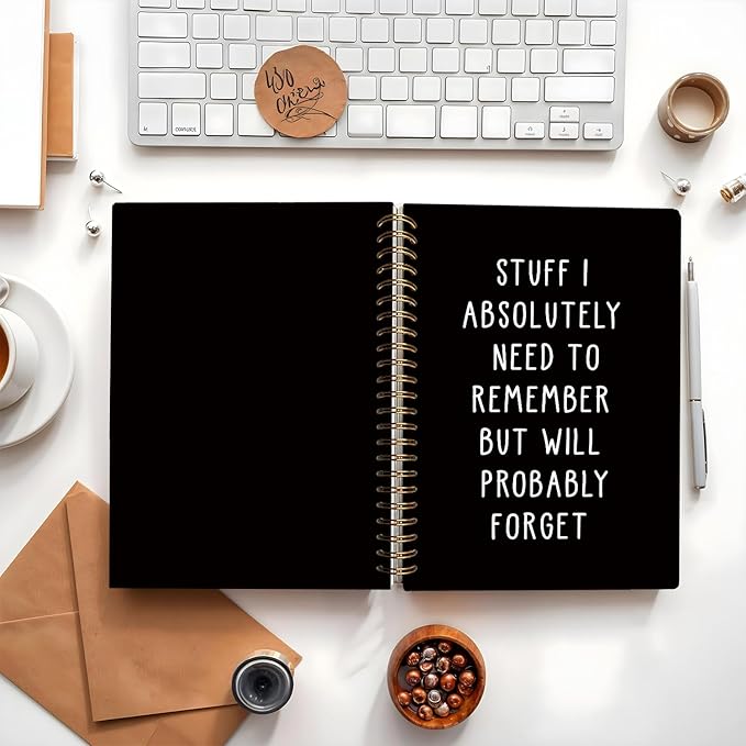LIANGW Funny Notebooks for Work, Funny Work Gifts for Coworkers & Boss, Coworker Office Gifts for Men Women, Fun Spiral Notebooks Journals for Writing, Funny Office Supplies 5.5x8.3 Inch