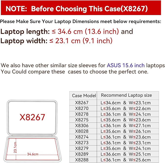 Smatree Hard EVA Protective Sleeve Case Compatible for 15.3 inch Lenovo Yoga Slim 7i Aura Edition Laptop, 15.6 inch ASUS Vivobook S 15 (S5507),Copilot+ PC Waterproof and Anti-Shock Bag (X8267)