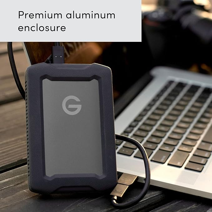 SanDisk Professional 1TB G-Drive ArmorATD - Rugged, Durable Portable External Hard Drive HDD, USB-C, USB 3.2 Gen 1 - SDPH81G-001T-GBA1D