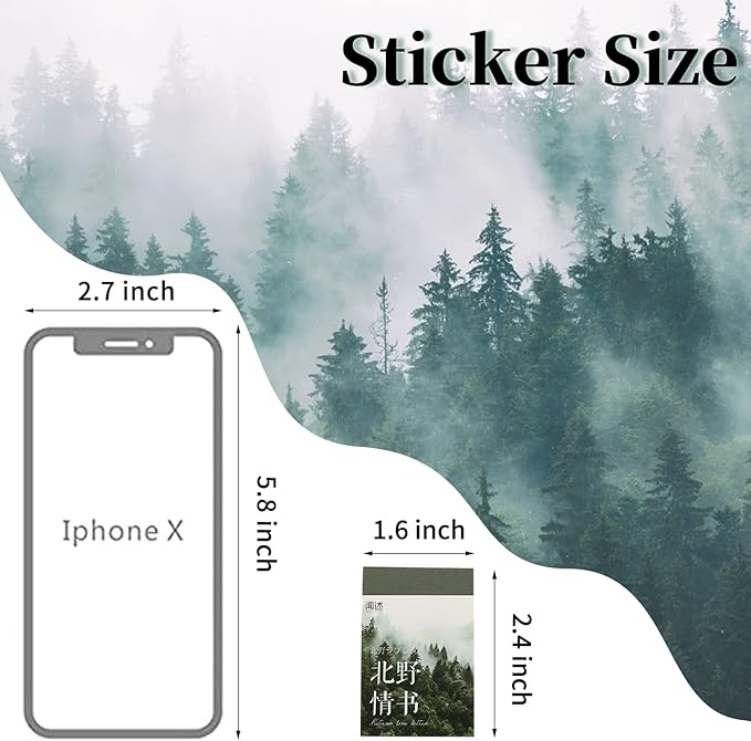 Daoeny Elegant Style 450 Pieces Washi Sticker Set, 9 Theme Scrapbooking Decals for DIY Arts and Crafts, Wall Decoration