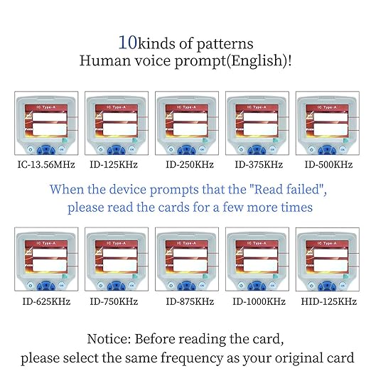 300CD RFID Reader Writer White (RFID Copier Multi-Frequency RFID Writer RFID Card Reader Smart Card Decoder with Free Software and USB for Access Control Home Security)