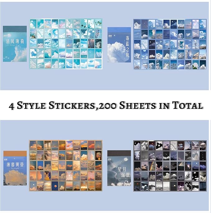 450 Pieces Washi Sticker Set, 9 Set Scrapbooking Diary Planner Album Diary Notebook, Scrapbooking Sticker Journaling Supplies for DIY Arts and Crafts Card Making Laptop Decoration
