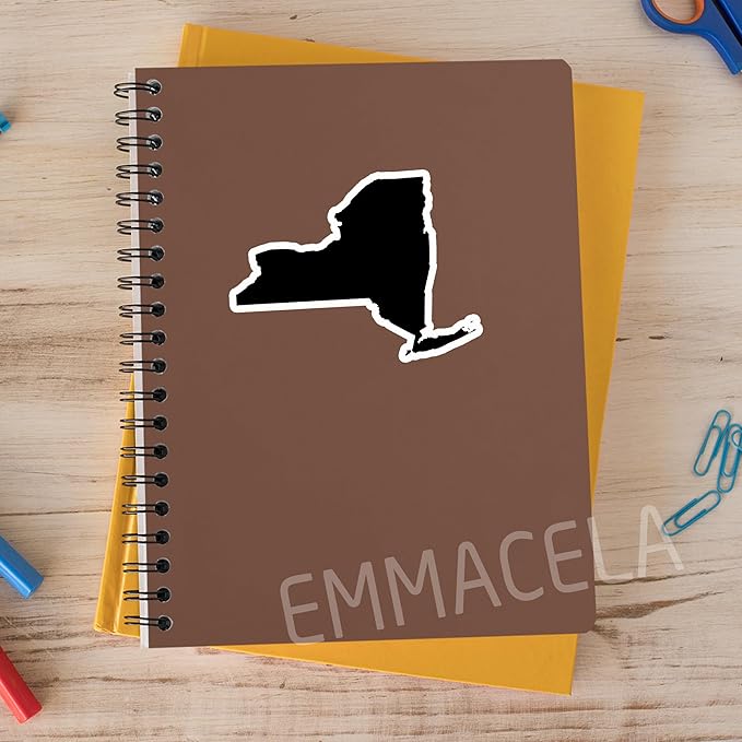(3PCS) New York State Map Stickers, US State Stickers - Waterproof Vinyl Decals for Tumblers, Water Bottles, Laptops, Books, Scrapbooks, Great for New York Lovers 3 x 2.3 Inch