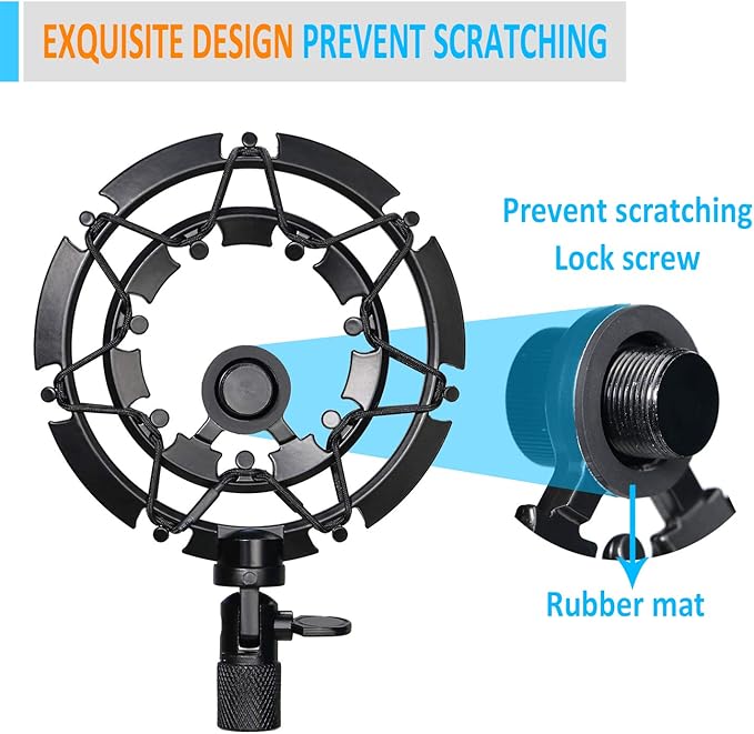 Razer Seiren X Shock Mount Reduces Vibration Noise Matching Mic Boom Arm Stand Compatible for Razer Seiren X Mic by YOUSHARES