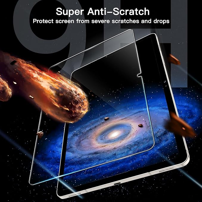 JETech Screen Protector for Samsung Galaxy Tab S10 Plus 2024/Tab S9 Plus/Tab S9 FE Plus 2023 12.4-Inch, with Easy Installation Frame, Tempered Glass Film, HD Clear, 2-Pack