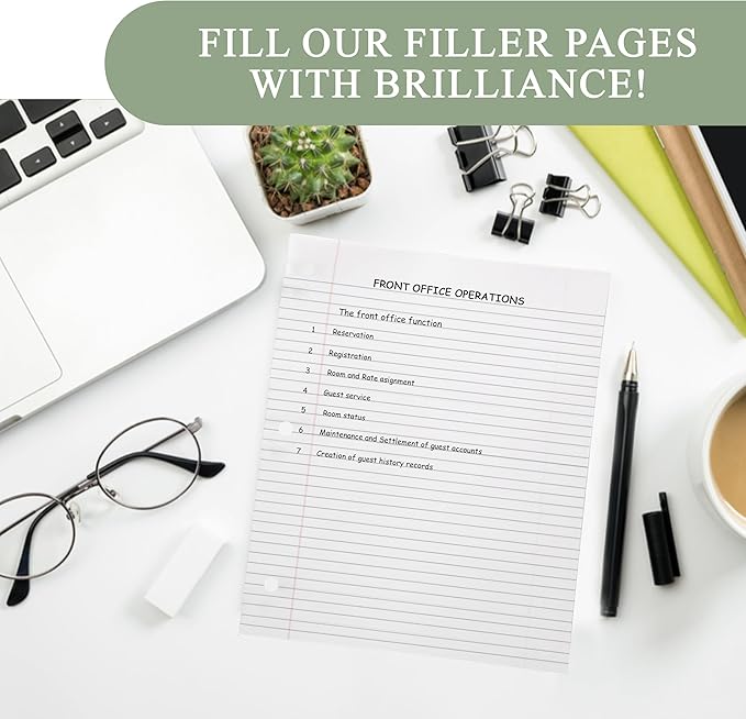 Three Leaf 100 Sheets College Ruled Filler Paper, 1728 Ct. (48 Cases X 36 Filler Paper), Loose-Leaf Sheets For School And Office