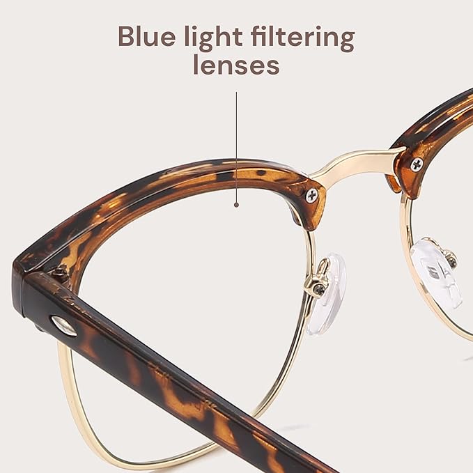 racico Computer Blue Light Blocking Glasses Blue Light Glasses Men Women, Anti Blu-Ray Gaming Glasses Lenses