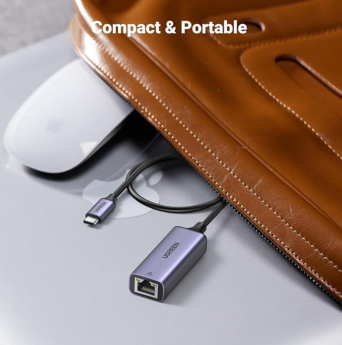 UGREEN USB C to Ethernet Adapter, 1.6FT Gigabit RJ45 to USB 3.0 Type-C (Thunderbolt 3) Ethernet LAN Network Adapter, Compatible with MacBook Pro, iPad Pro, Dell XPS and More