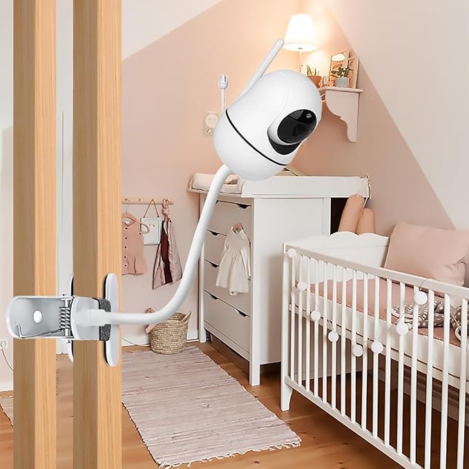 15.7 inches Baby Monitor Mount Compatible with HelloBaby HB6560/HB65/HB6550/ pro/HB66/HB248/HB6240/HB6351/ HB6339/,ANMEATE SM935E Baby Monitor Camera,Flexible Clip Clamp Mount Long Gooseneck Arm