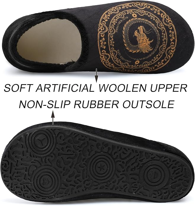 Scurtain Unisex Adults Rubber Sole Slippers
