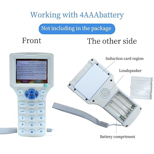 RFID Copier RFID Reader Writer Multi-Frequency RFID Card Reader Smart Card Decoder with Free Software and USB for Access Control Home Security