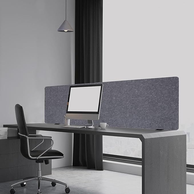Acoustic Desk Divider, 59 x 24 Inch Noise Reducing Desk Privacy Panel for Office Table Standing Sound Proof Dividers Desktop Divider Office Furniture Partitions for Classroom