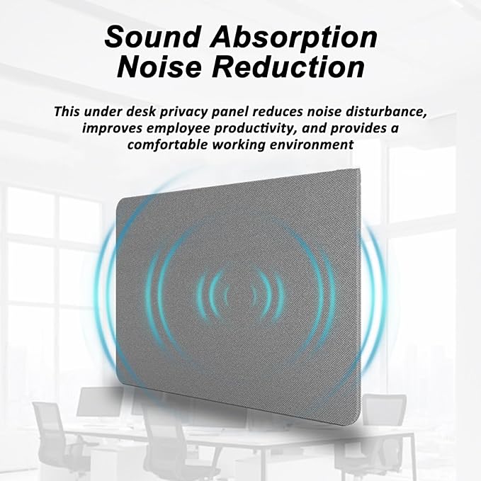 Under Desk Privacy Panel Divider No Drilling, Soundproof Modesty Panel for Office Desks Standing Workstation, Desk Privacy Divider Skirt Partition for Hidden Cables(Green,70x60cm/27.6x23.6in)