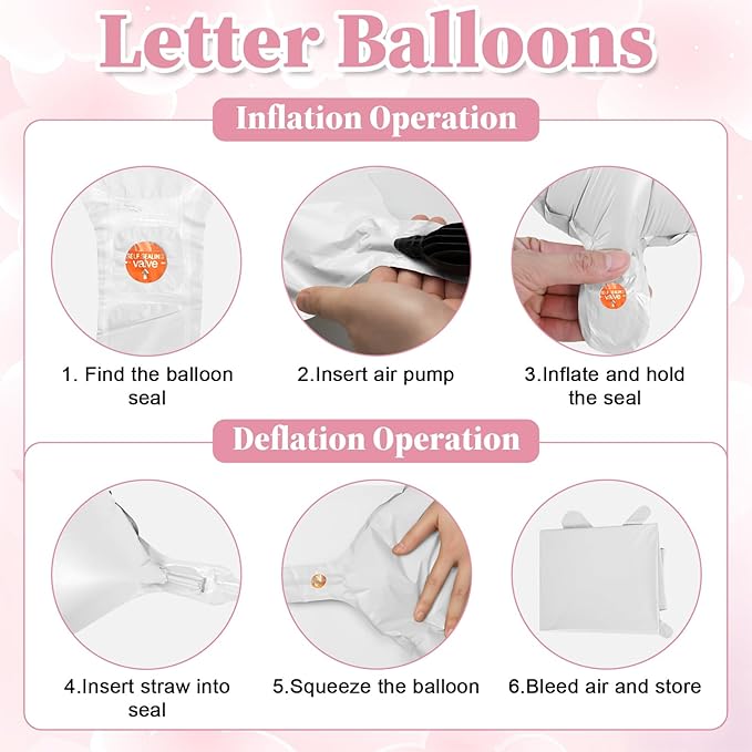 40inch White BRIDE Letter Balloons, Giant White Bride Foil Helium Balloon Banner with Heart Balloon for Bride to Be Wedding Engagement Bridal Shower Bachelorette Party Decoration