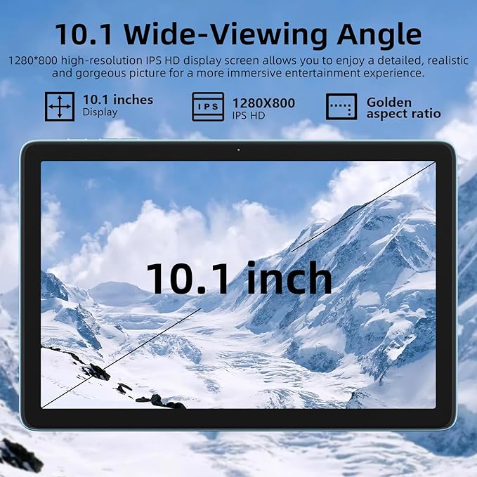 Android 15 Tablet 10 inch,24GB RAM 128 ROM,Tablets with Keyboard Case Mouse Stylus,1TB Expandable,Octa-Core 6000mAh 1280x800 IPS HD,5G WiFi,T615 CPU,High Performance,Processor,Dual Camera(Blue)