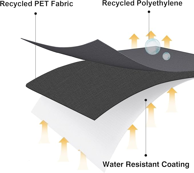 acoveritt RPET Fabric Cover for Flat Griddle Cover, Black；Fit 36" griddles with Hood and Side Shelf foldeble