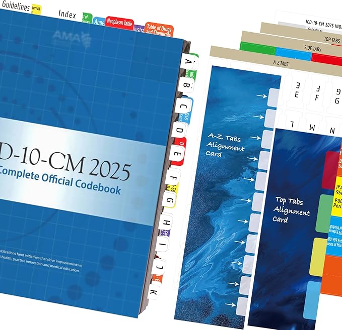 Index Tabs for ICD-10-CM 2025 The Complete Official Codebook - Navigate with Precision in Your Code Book